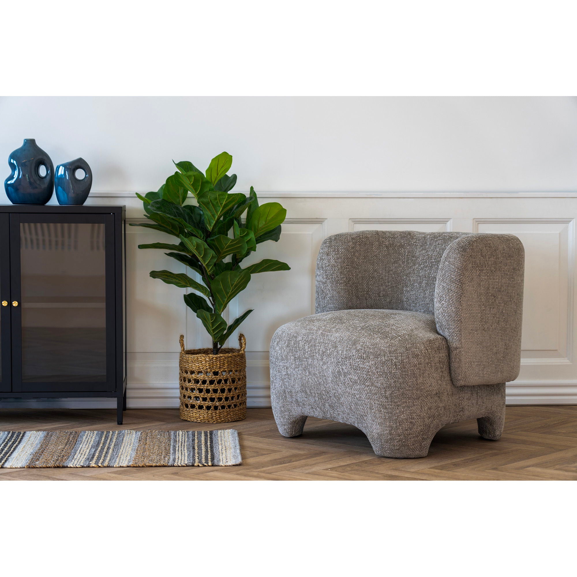 Nazare – Loungesessel in Grau, 79 × 77 × 72 cm